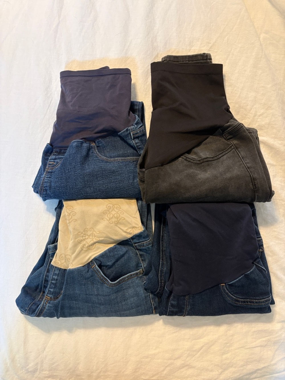 Lot of Four Pairs of Maternity Jeans